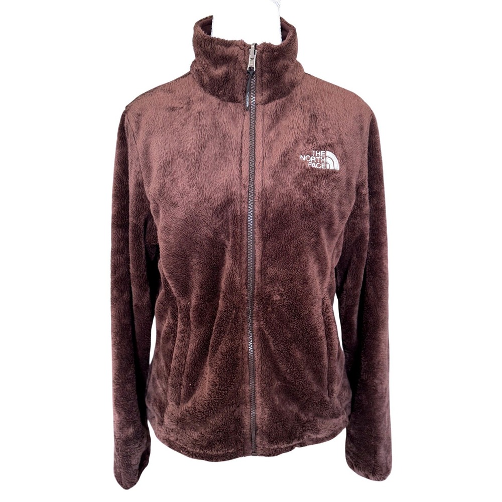 The North Face Osito Fleece Jacket Full Zip Brown Plush Teddy Coat Medium